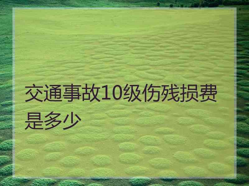 交通事故10级伤残损费是多少