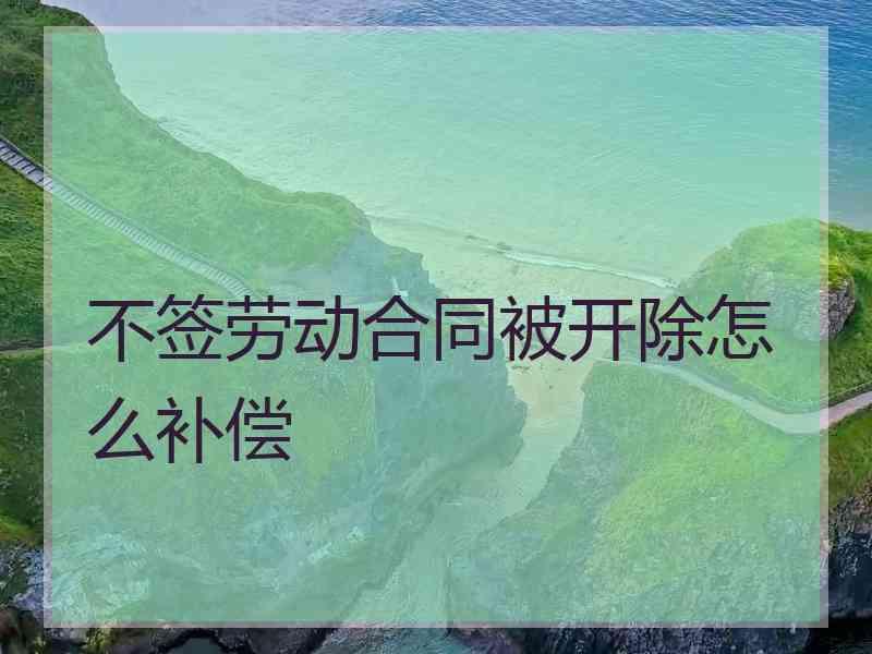 不签劳动合同被开除怎么补偿