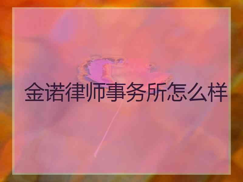 金诺律师事务所怎么样