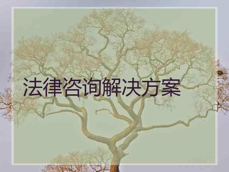 法律咨询解决方案