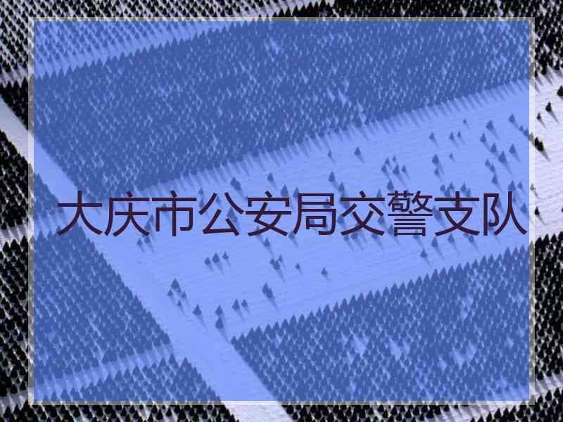 大庆市公安局交警支队