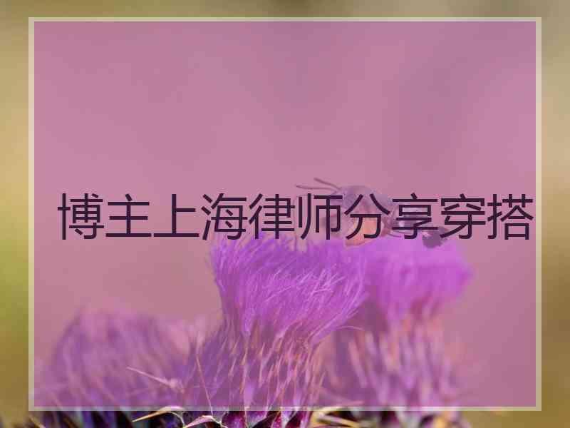 博主上海律师分享穿搭