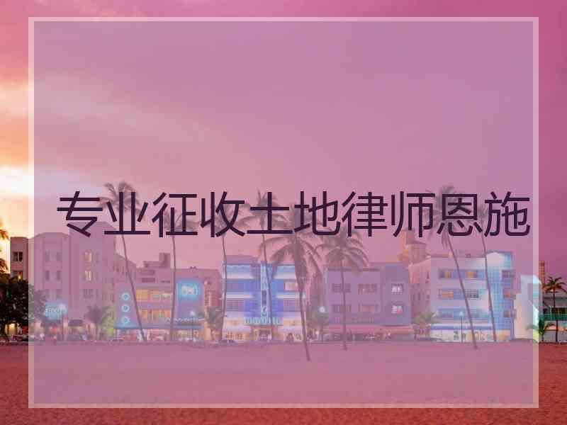 专业征收土地律师恩施 专业征收土地律师恩施