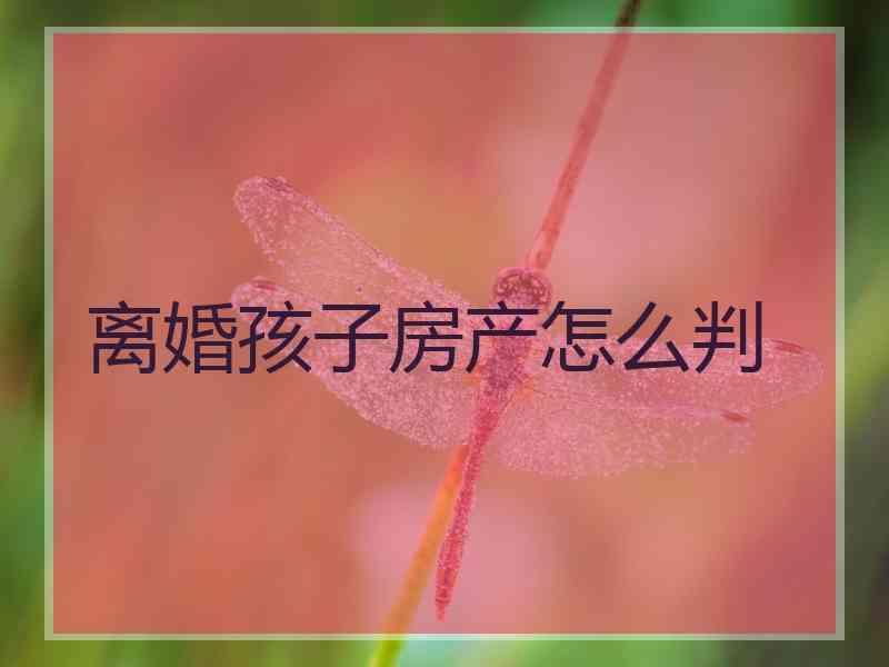 离婚孩子房产怎么判