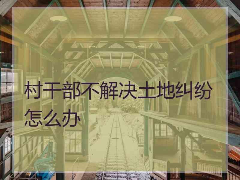 村干部不解决土地纠纷怎么办