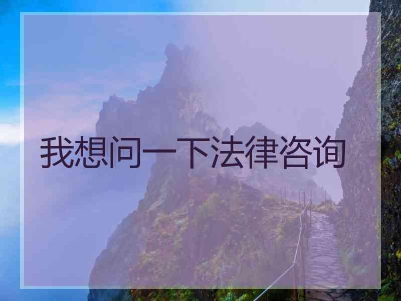 我想问一下法律咨询