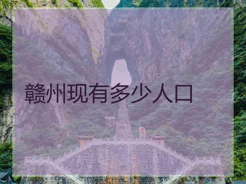 赣州现有多少人口