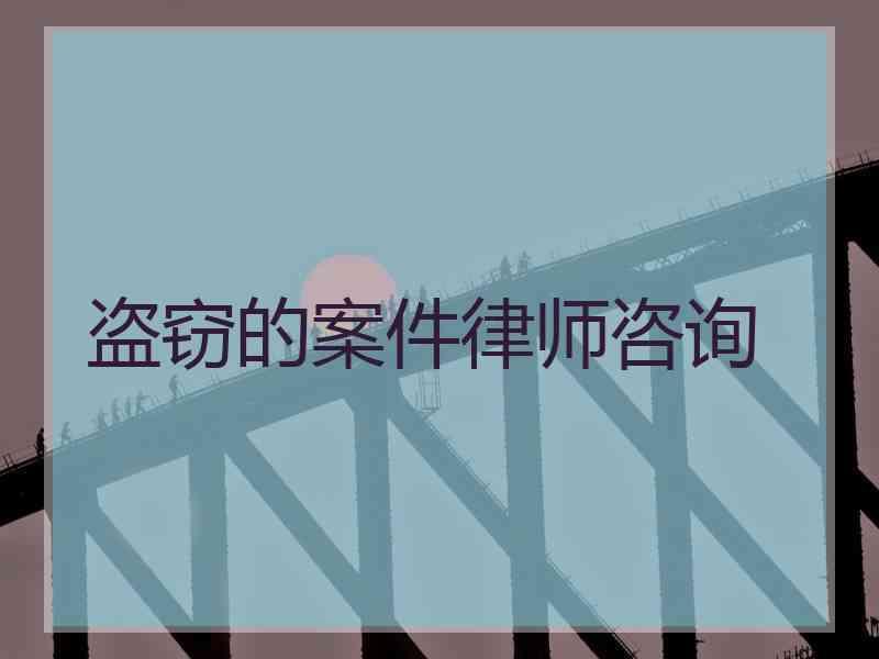 盗窃的案件律师咨询