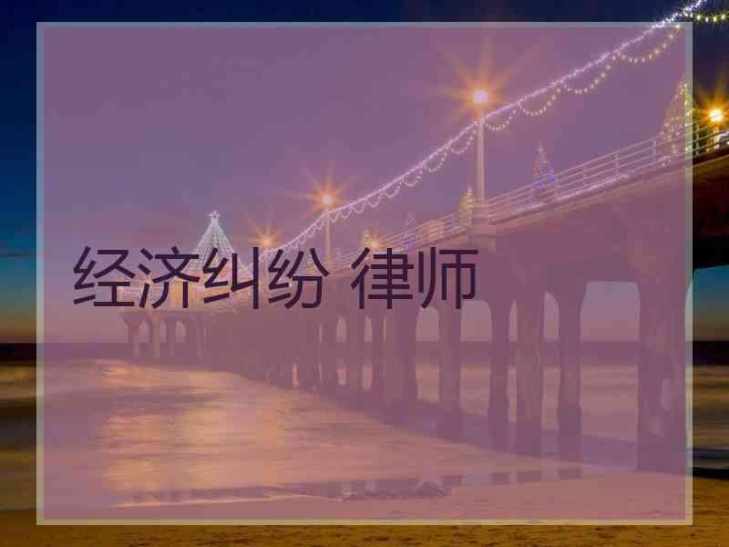 经济纠纷 律师