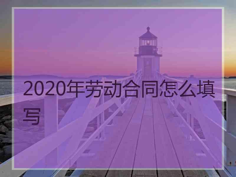 2020年劳动合同怎么填写