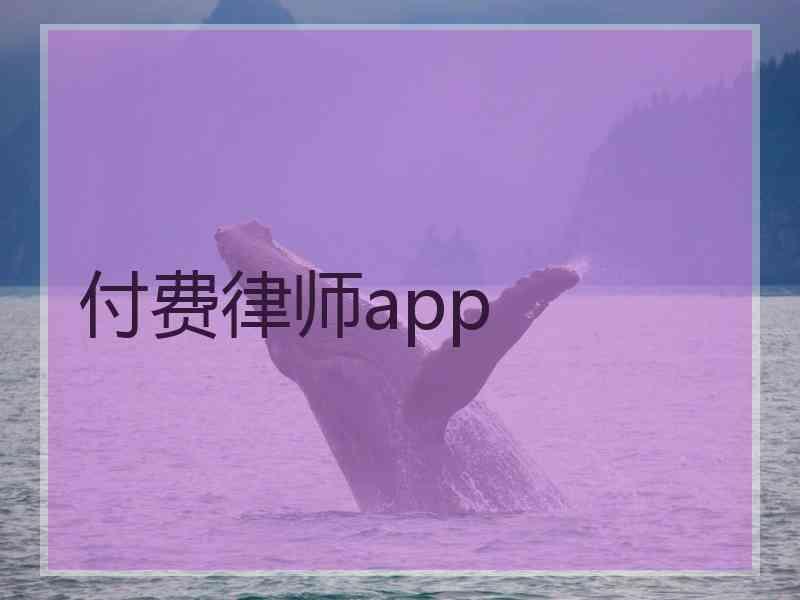 付费律师app