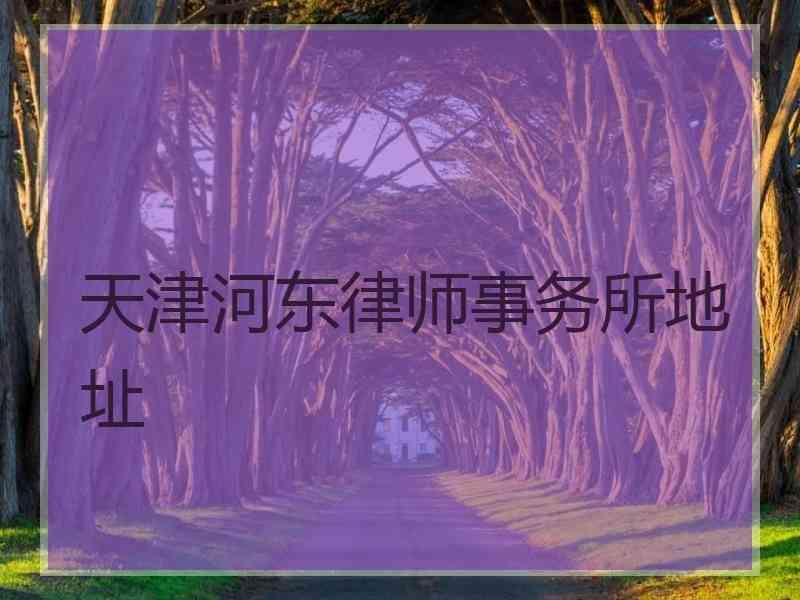 天津河东律师事务所地址