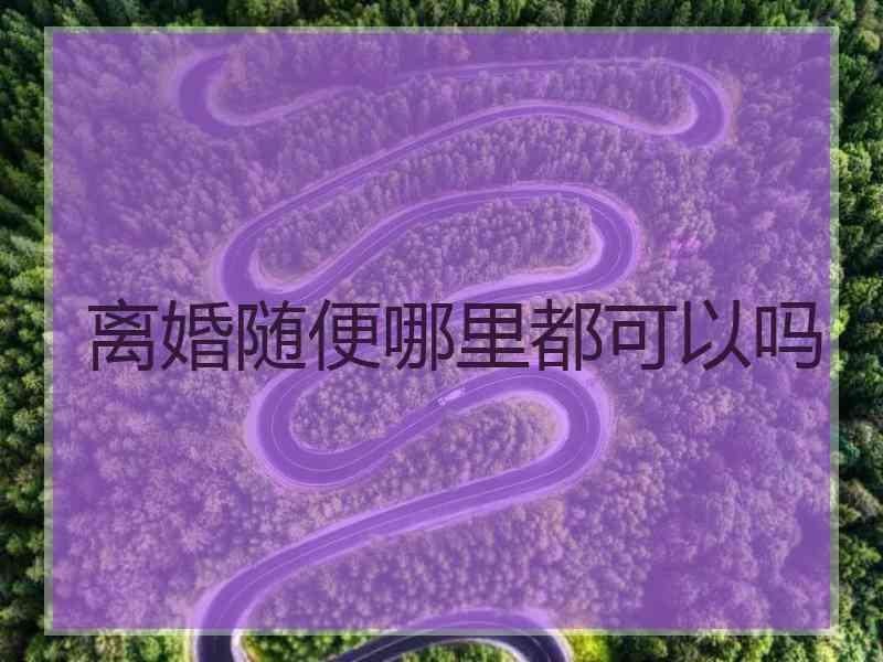 离婚随便哪里都可以吗