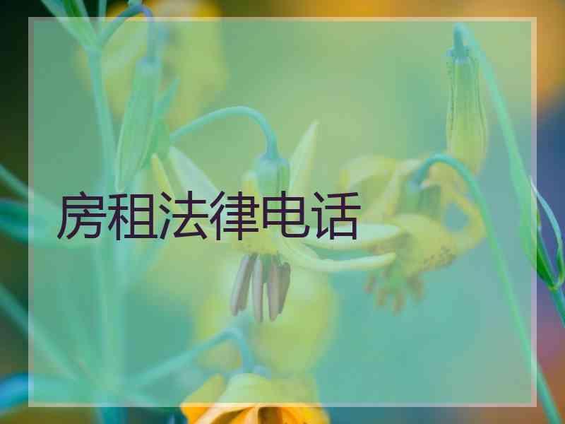 房租法律电话