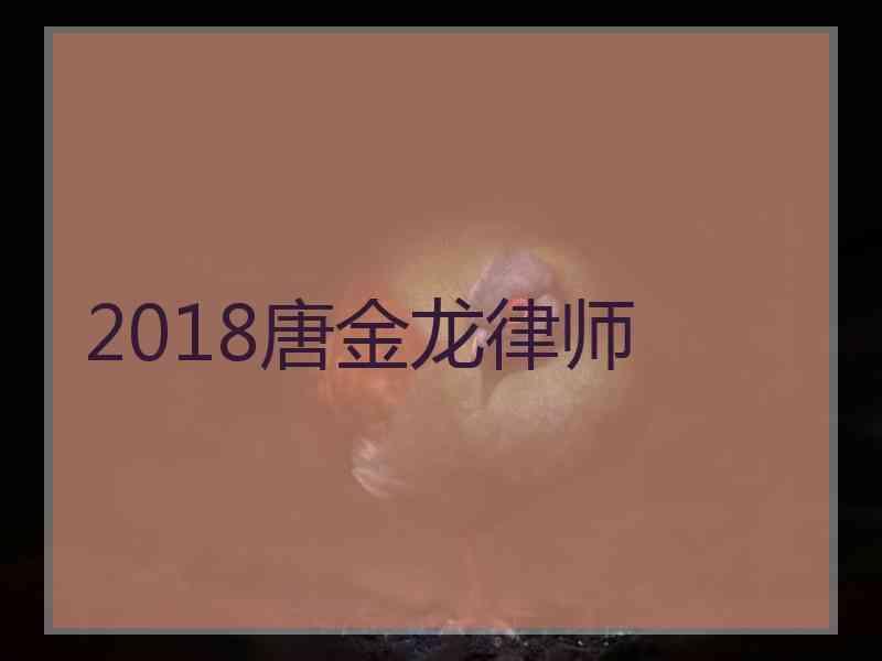 2018唐金龙律师