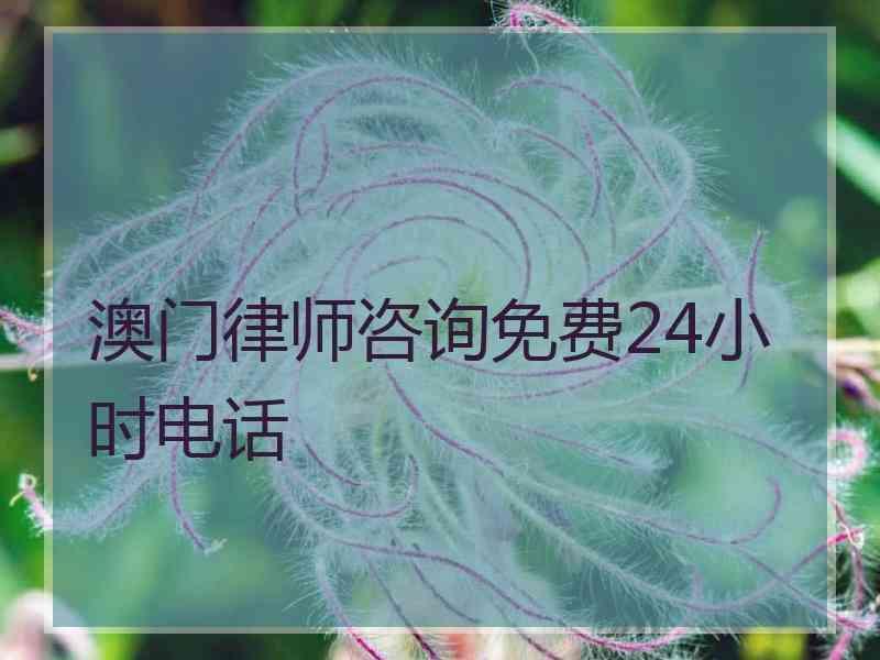 澳门律师咨询免费24小时电话