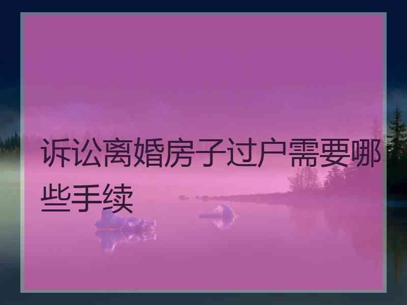诉讼离婚房子过户需要哪些手续