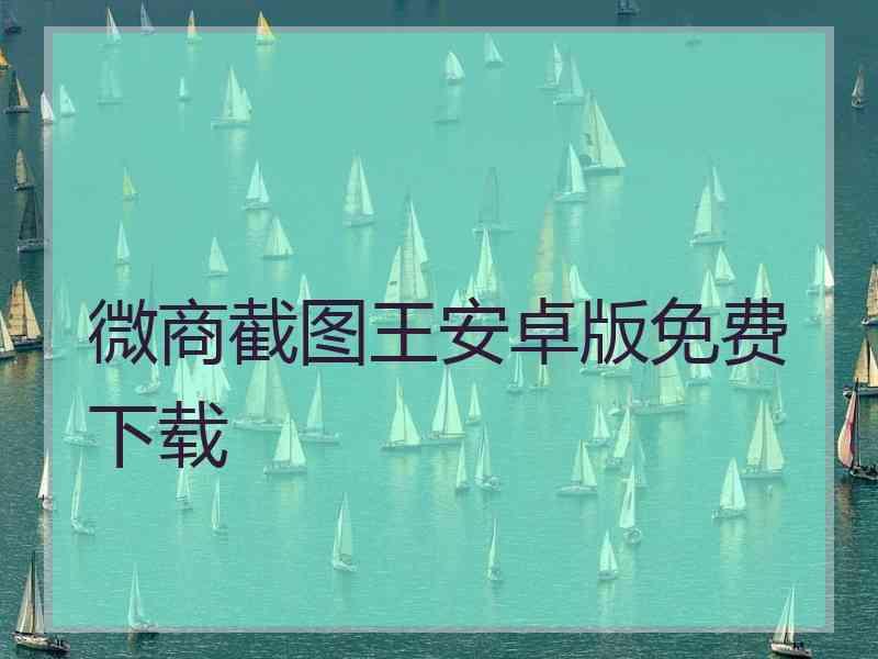 微商截图王安卓版免费下载