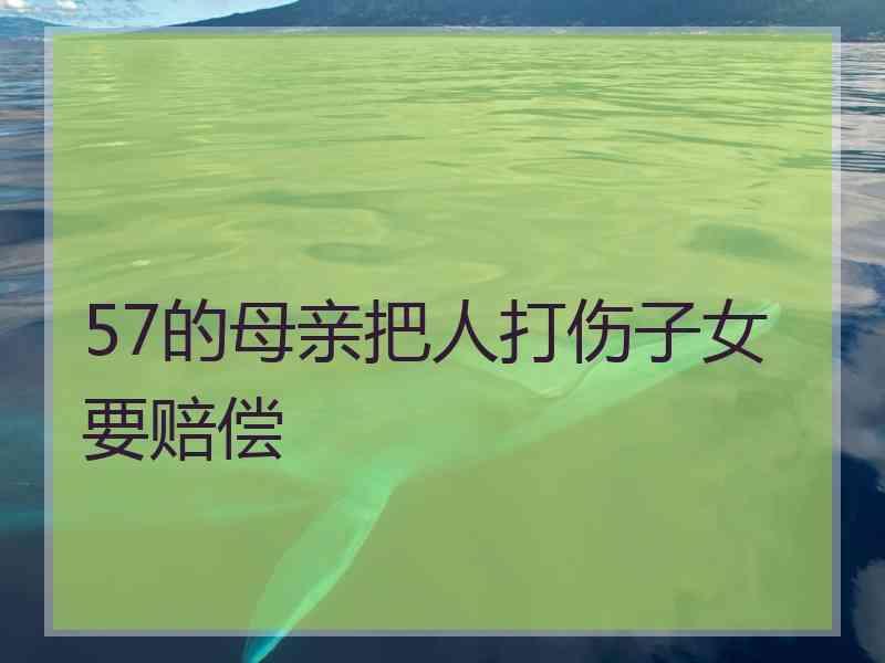 57的母亲把人打伤子女要赔偿