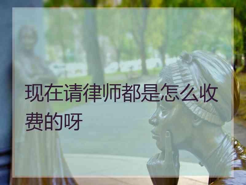 现在请律师都是怎么收费的呀