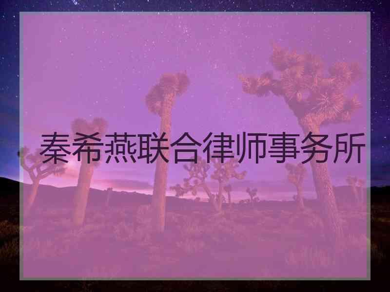 秦希燕联合律师事务所