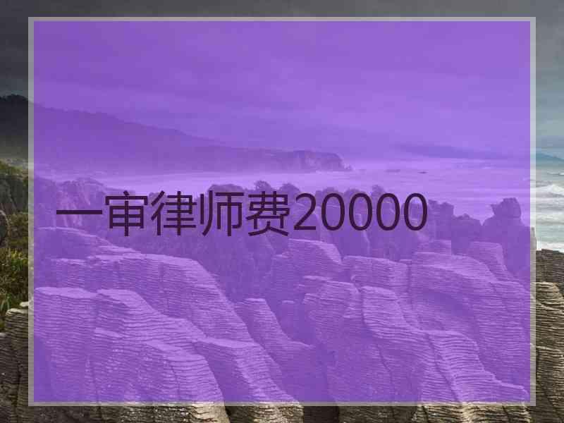 一审律师费20000