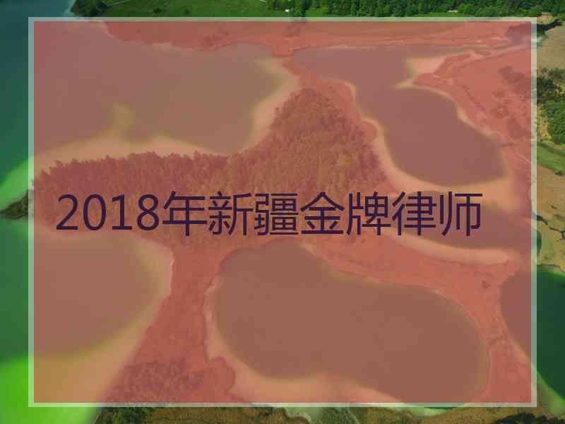 2018年新疆金牌律师