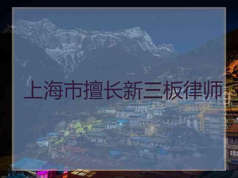 上海市擅长新三板律师