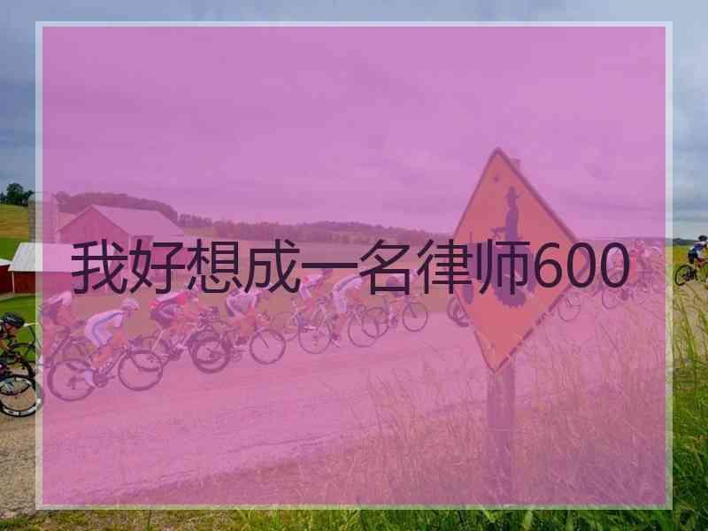 我好想成一名律师600