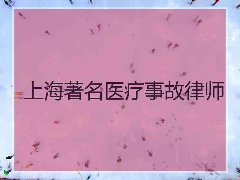 上海著名医疗事故律师