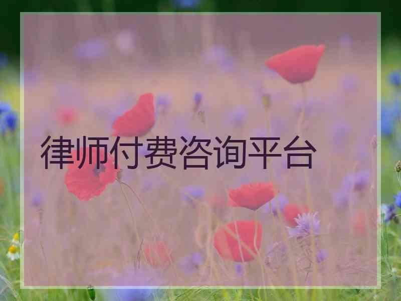 律师付费咨询平台