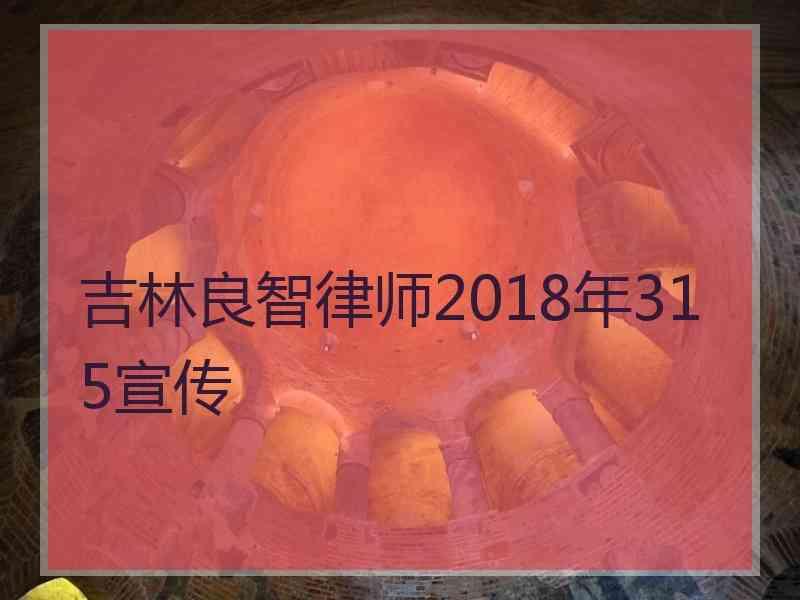 吉林良智律师2018年315宣传