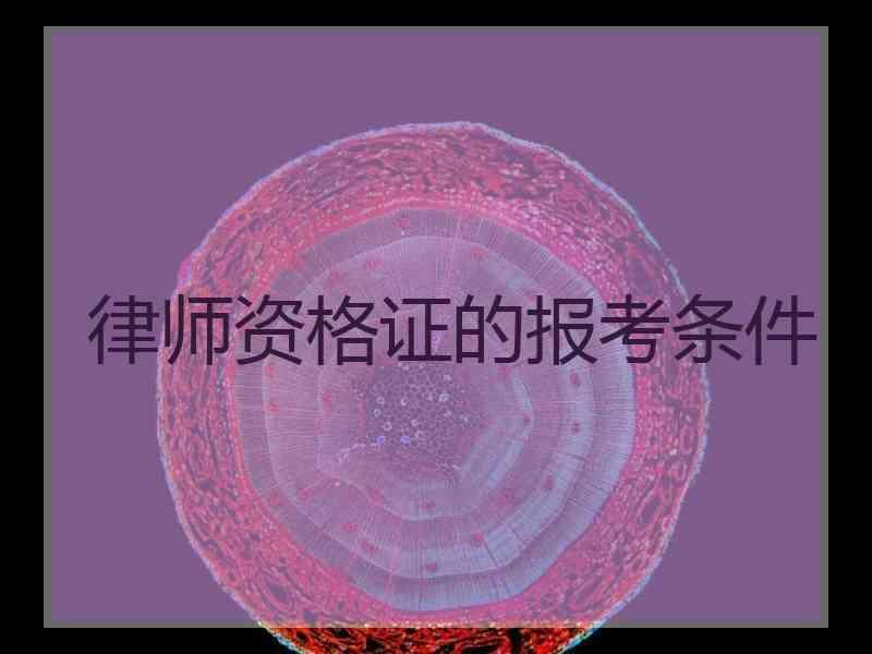 律师资格证的报考条件