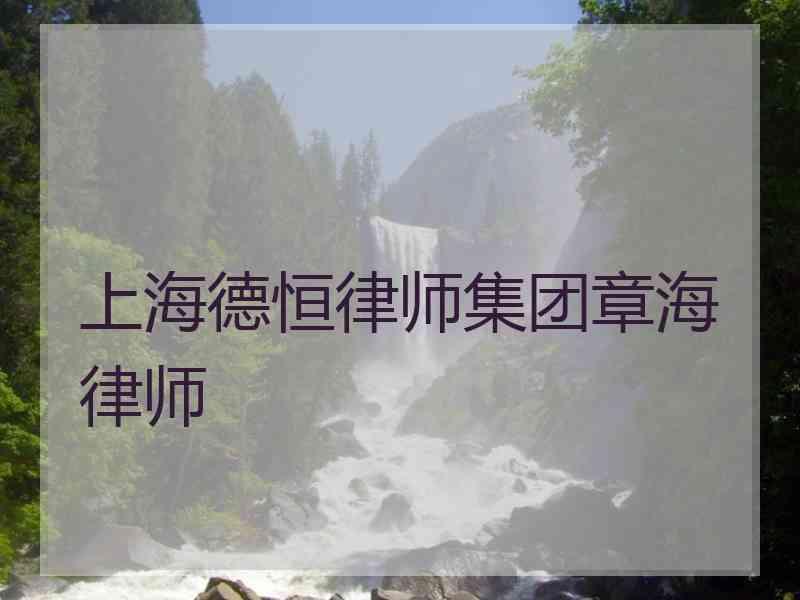 上海德恒律师集团章海律师