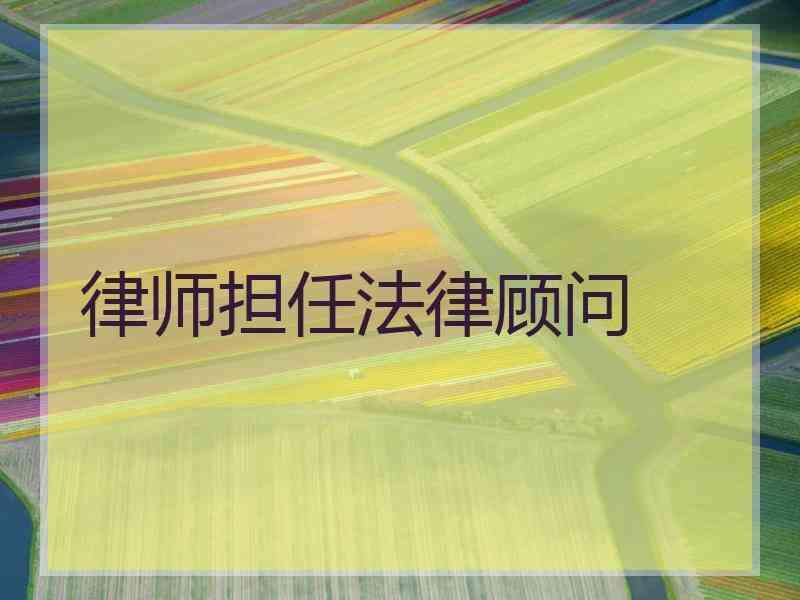 律师担任法律顾问