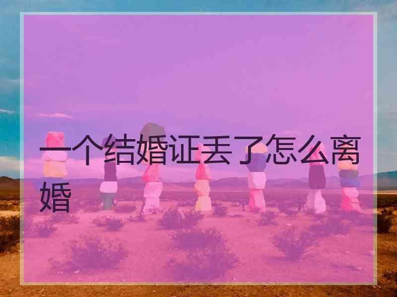 一个结婚证丢了怎么离婚