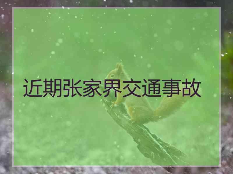 近期张家界交通事故