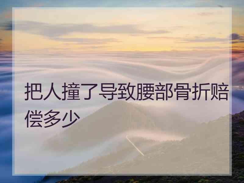 把人撞了导致腰部骨折赔偿多少