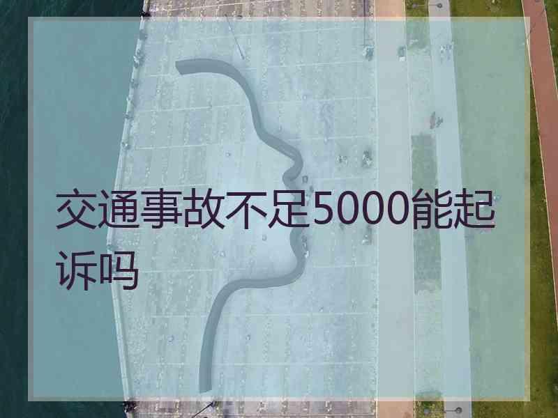 交通事故不足5000能起诉吗