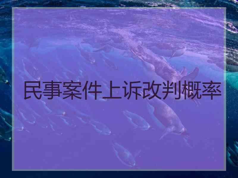 民事案件上诉改判概率