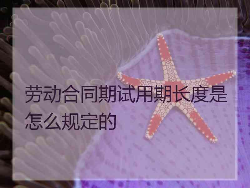 劳动合同期试用期长度是怎么规定的