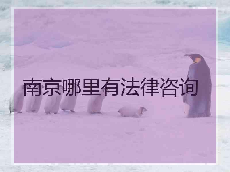 南京哪里有法律咨询