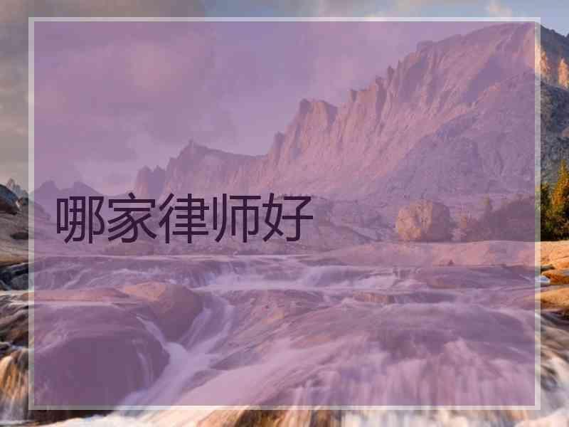 哪家律师好