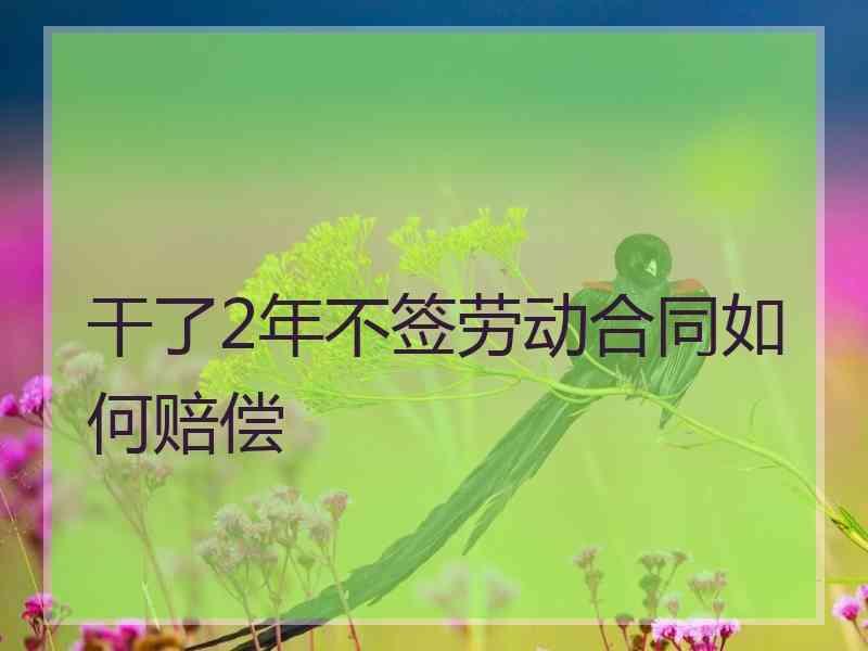 干了2年不签劳动合同如何赔偿