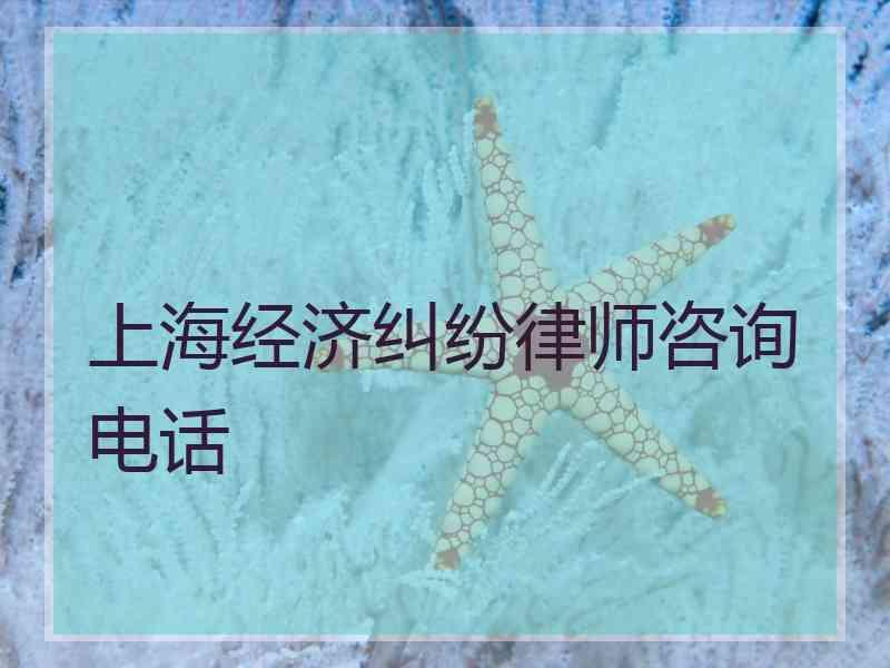 上海经济纠纷律师咨询电话