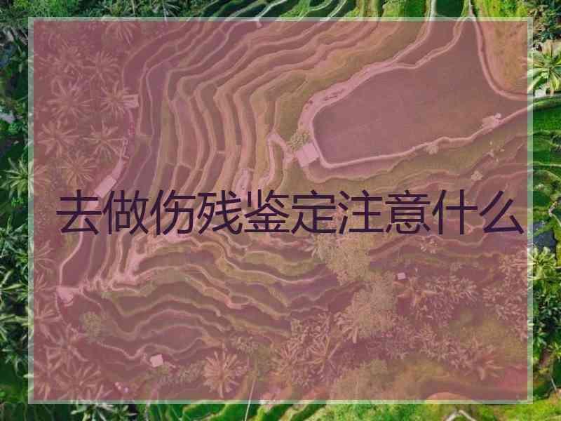 去做伤残鉴定注意什么