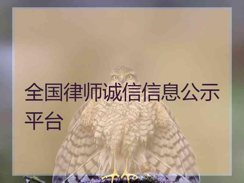 全国律师诚信信息公示平台