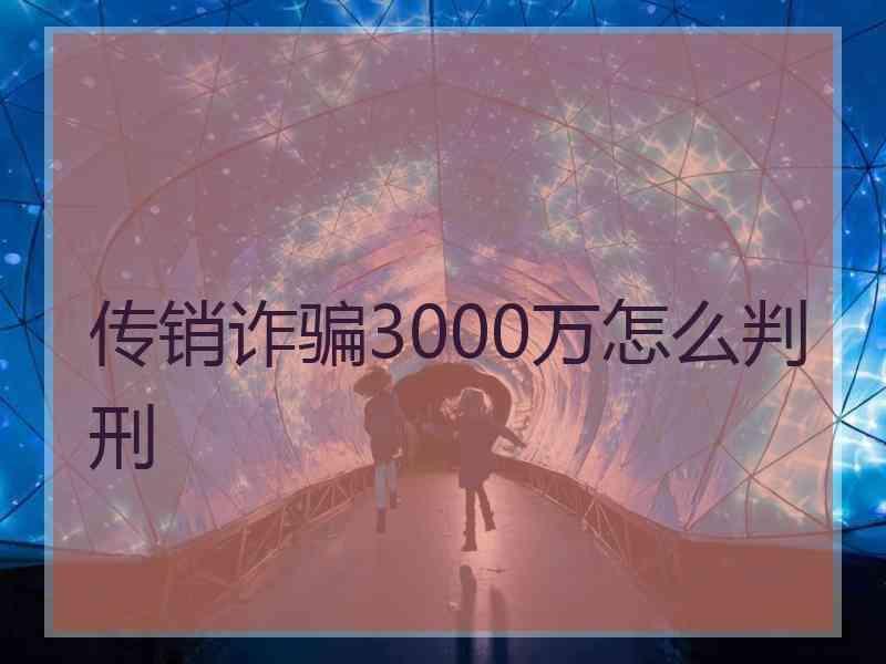 传销诈骗3000万怎么判刑