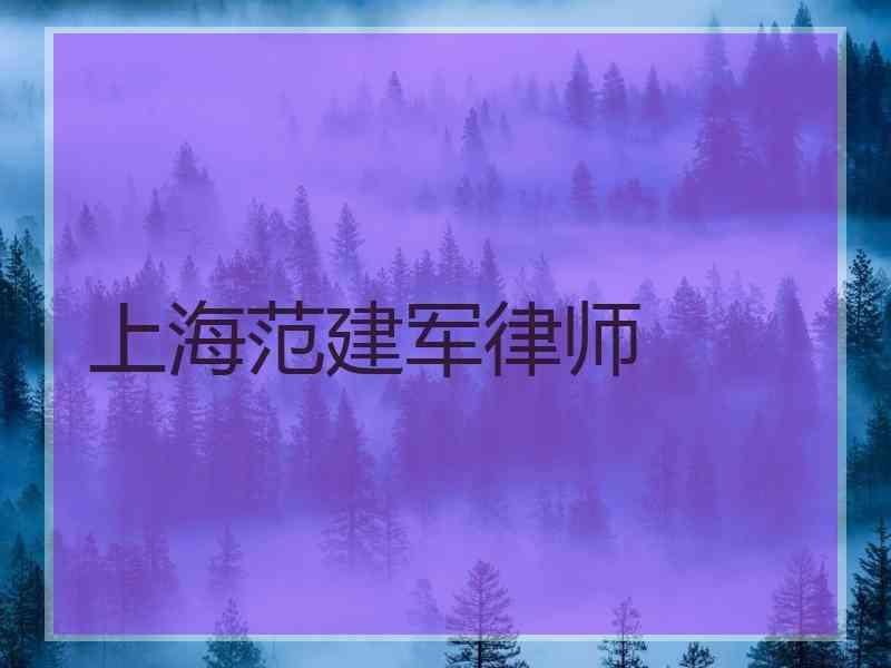 上海范建军律师