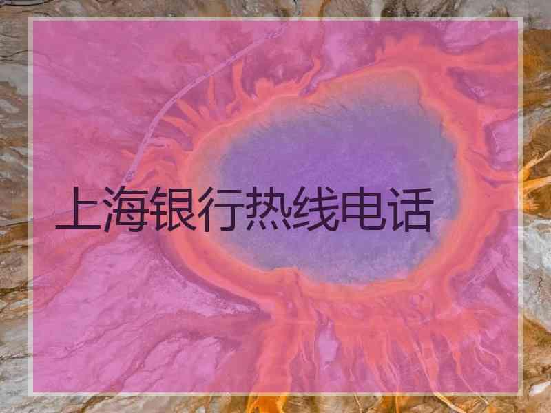 上海银行热线电话